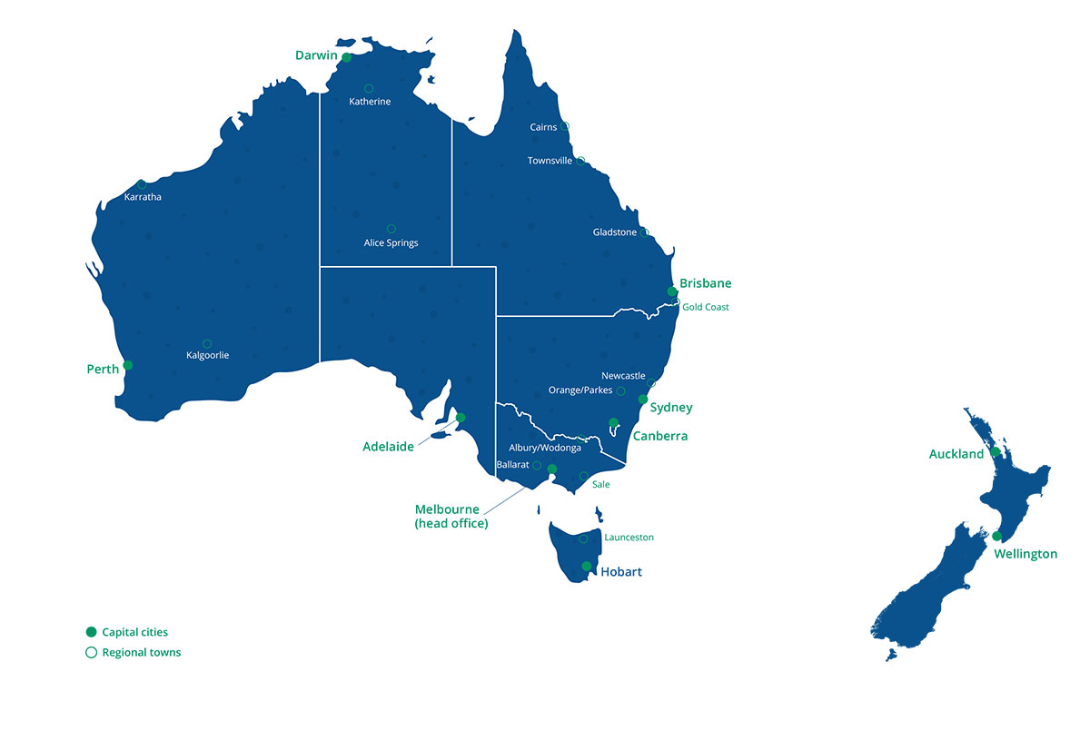 map of ICC locations